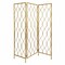 Homeroots 3 Panel Gold Room Divider with Golden Age Charm 379901 - alternate 5